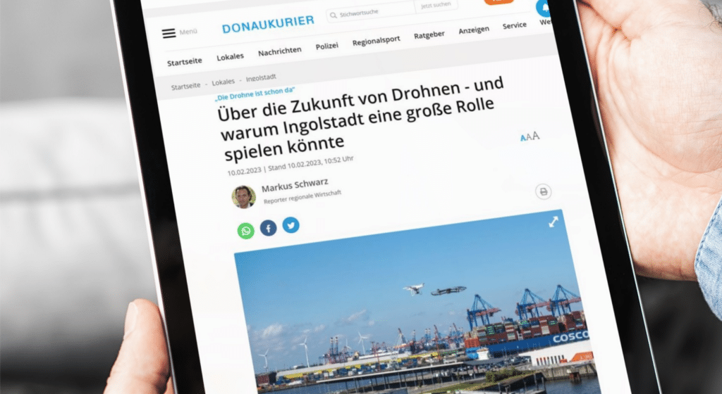 Donaukurier article: The drone is already there