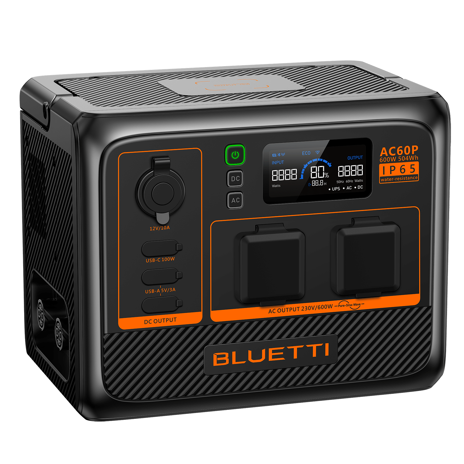 Die BLUETTI AC60P Powerstation von Flying Movies ist eine zuverlässige IP65 geschützte Powerstation mit einer Kapazität von 504 Wh.