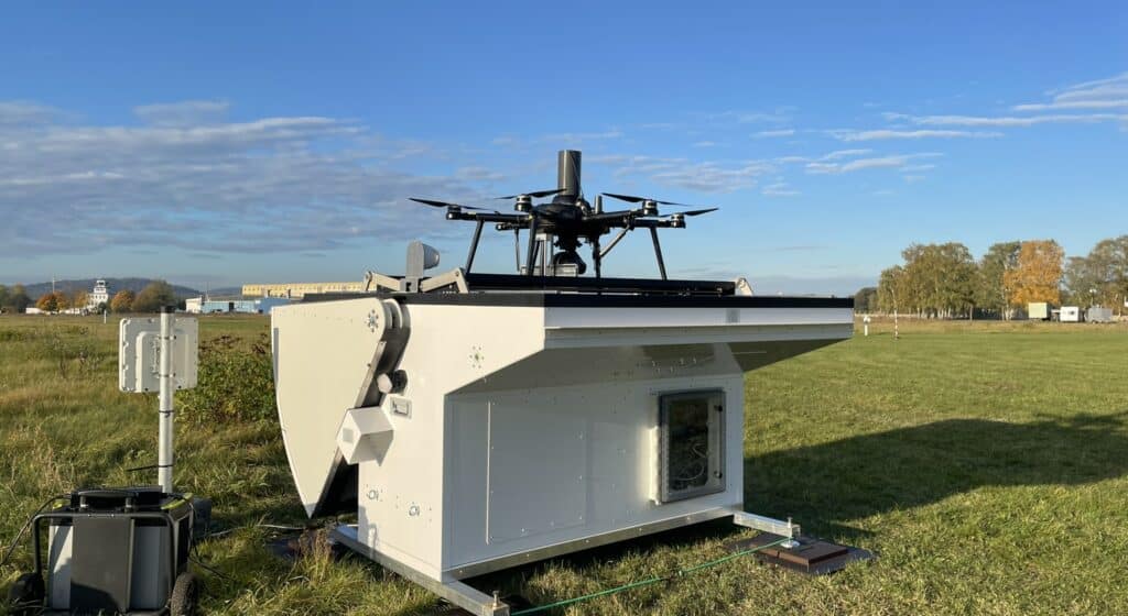 Live-Demo Nokia Drone Network am Flugplatz Kamenz