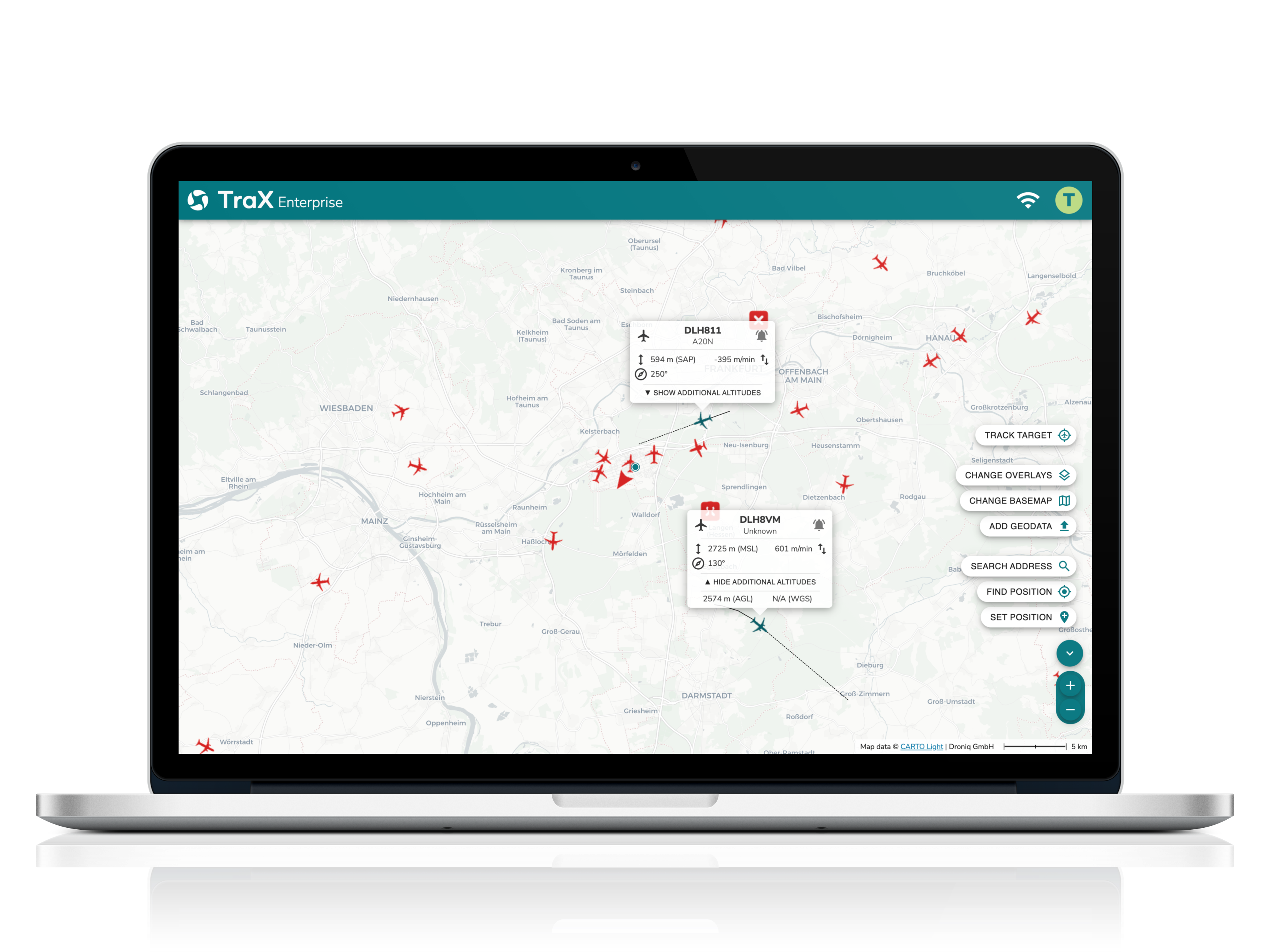Mit der Web-App TraX Enterprise steuern Behörden und Unternehmen selbst komplexe Drohneneinsätze sicher und effizient. Ob parallele BVLOS-Flüge, großflächige Inspektionen oder die Einhaltung von Geozonen und Betriebsregularien – TraX Enterprise bietet maßgeschneiderte Lösungen für höchste Anforderungen.