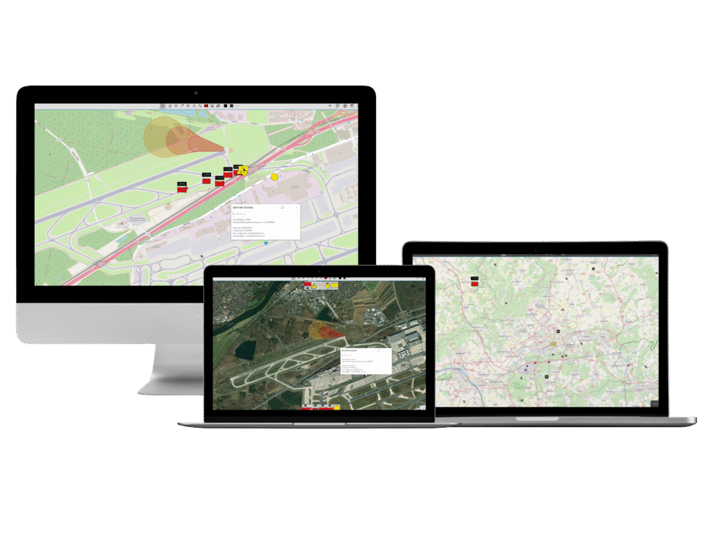 Echtzeit-Luftlage in CommandX mit integrierten Droniq-Daten zur sicheren Einsatzkoordination