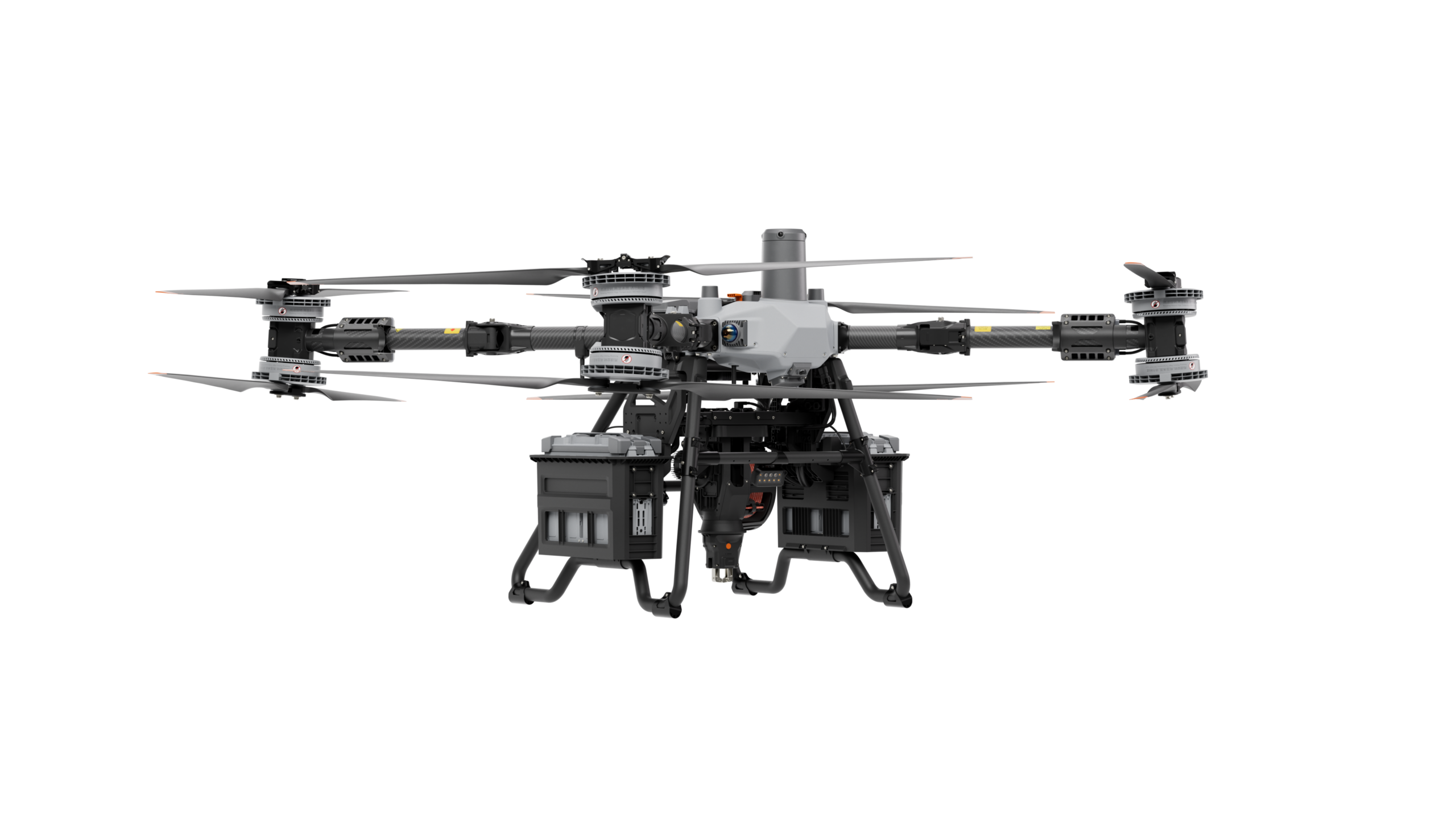 DJI FlyCart 100: Heavy-duty transport drone for loads up to 100 kg. Two load systems (winch/hoist), IP55, safety system &amp; DeliveryHub for professional air logistics.